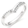Beaverbrooks 9ct White Gold Diamond 2.5mm Shaped Wedding Ring