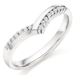 Beaverbrooks 9ct White Gold Diamond 2.5mm Shaped Wedding Ring