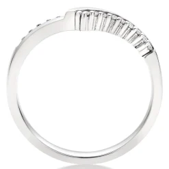 Beaverbrooks 9ct White Gold Diamond 2.5mm Shaped Wedding Ring