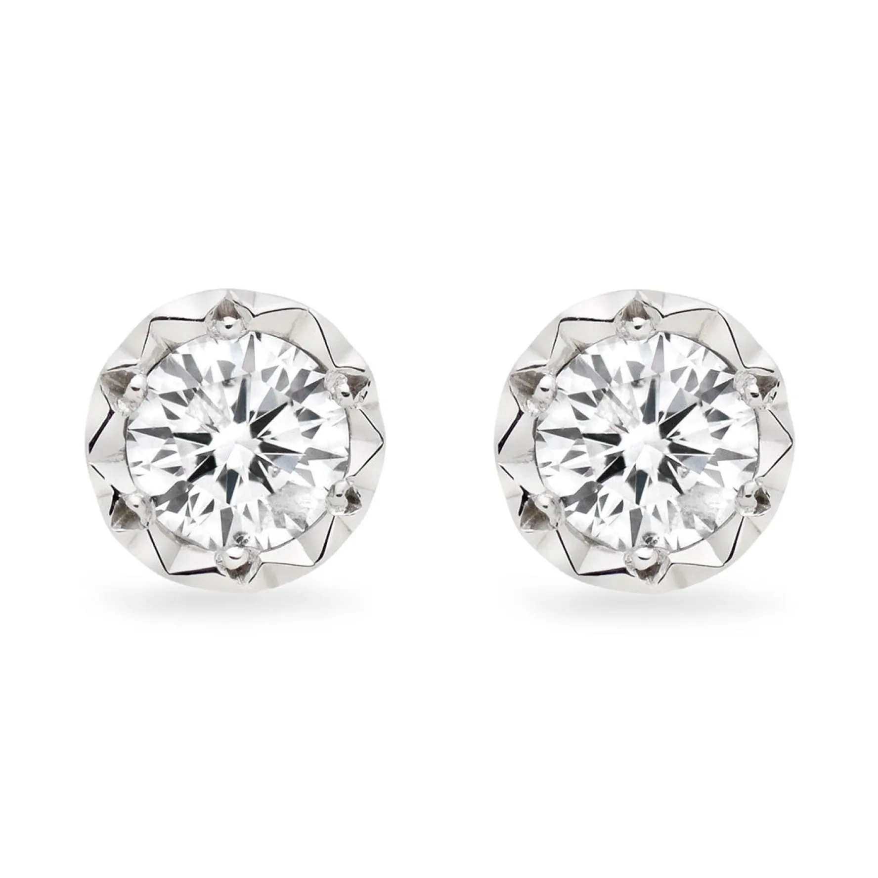 Beaverbrooks 9ct White Gold Diamond Stud Earrings