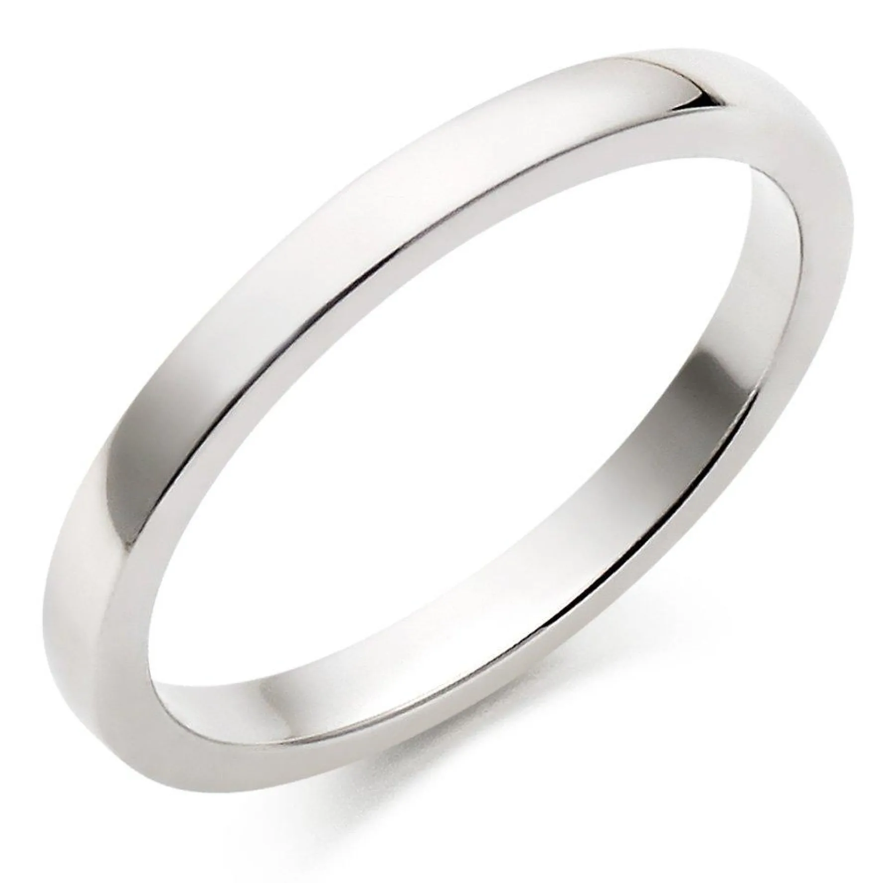 Beaverbrooks 18ct White Gold 2mm Court Wedding Ring