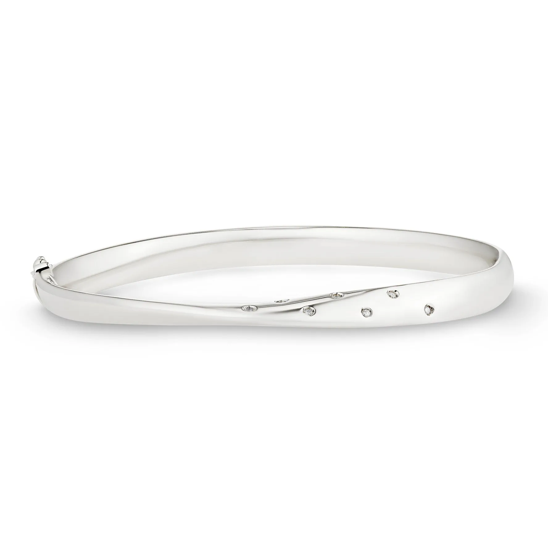 Beaverbrooks 9ct White Gold Diamond Bangle
