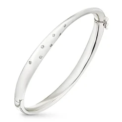 Beaverbrooks 9ct White Gold Diamond Bangle