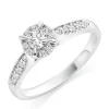 Beaverbrooks 18ct White Gold Diamond Halo Engagement Ring