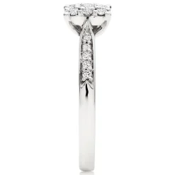 Beaverbrooks 18ct White Gold Diamond Cluster Engagement Ring
