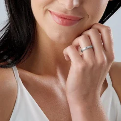 Beaverbrooks 9ct White Gold Diamond 3mm Wedding Ring