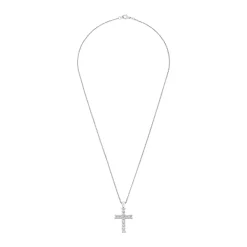 Beaverbrooks 18ct White Gold Diamond Cross Pendant