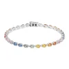 Beaverbrooks 9ct White Gold Diamond Sapphire Bracelet