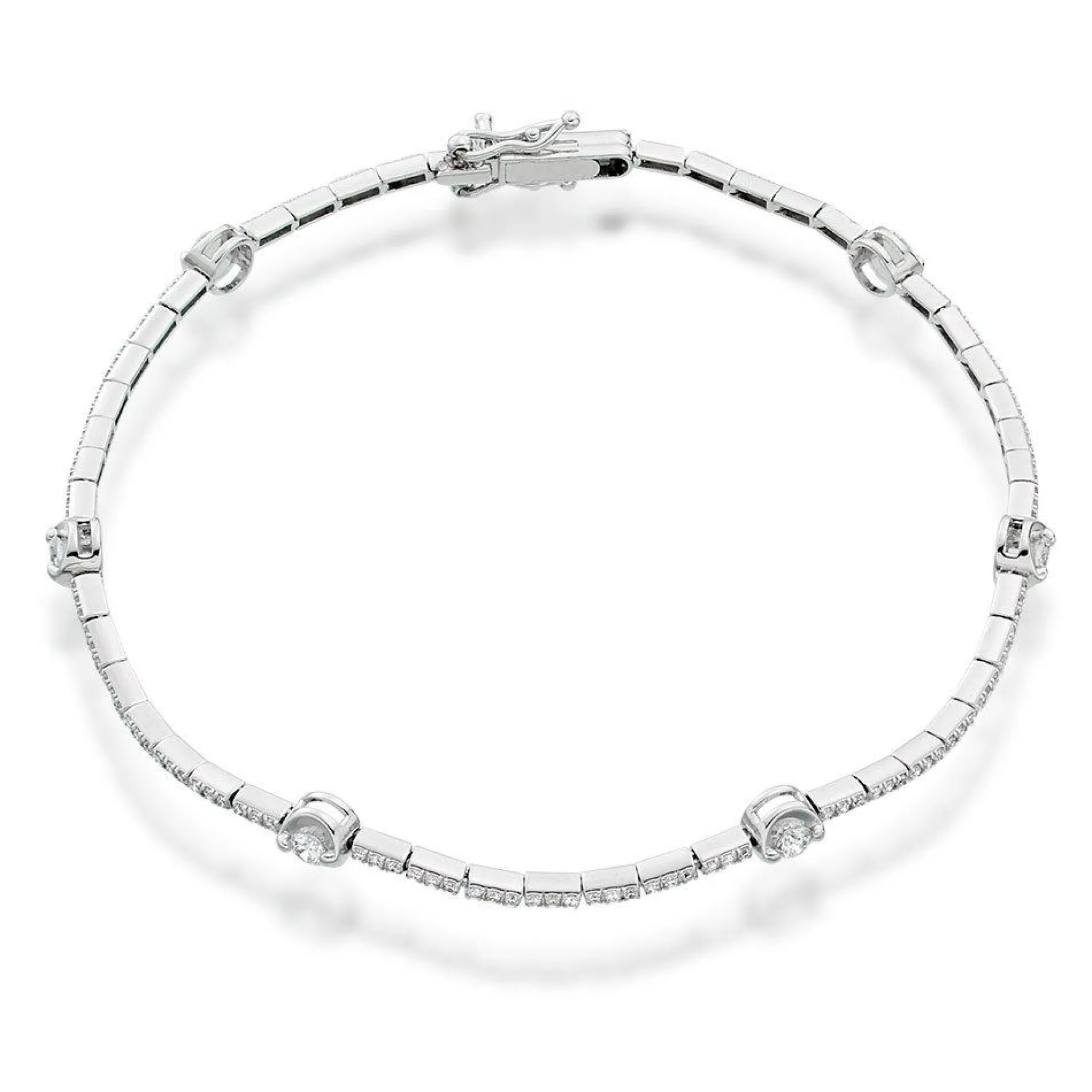 Beaverbrooks 18ct White Gold Diamond Bracelet