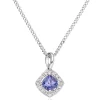 Beaverbrooks 9ct White Gold Diamond Tanzanite Pendant