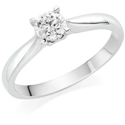 Beaverbrooks 18ct White Gold Diamond Solitaire Ring