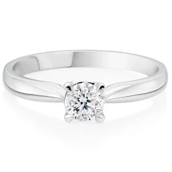 Beaverbrooks 18ct White Gold Diamond Solitaire Ring