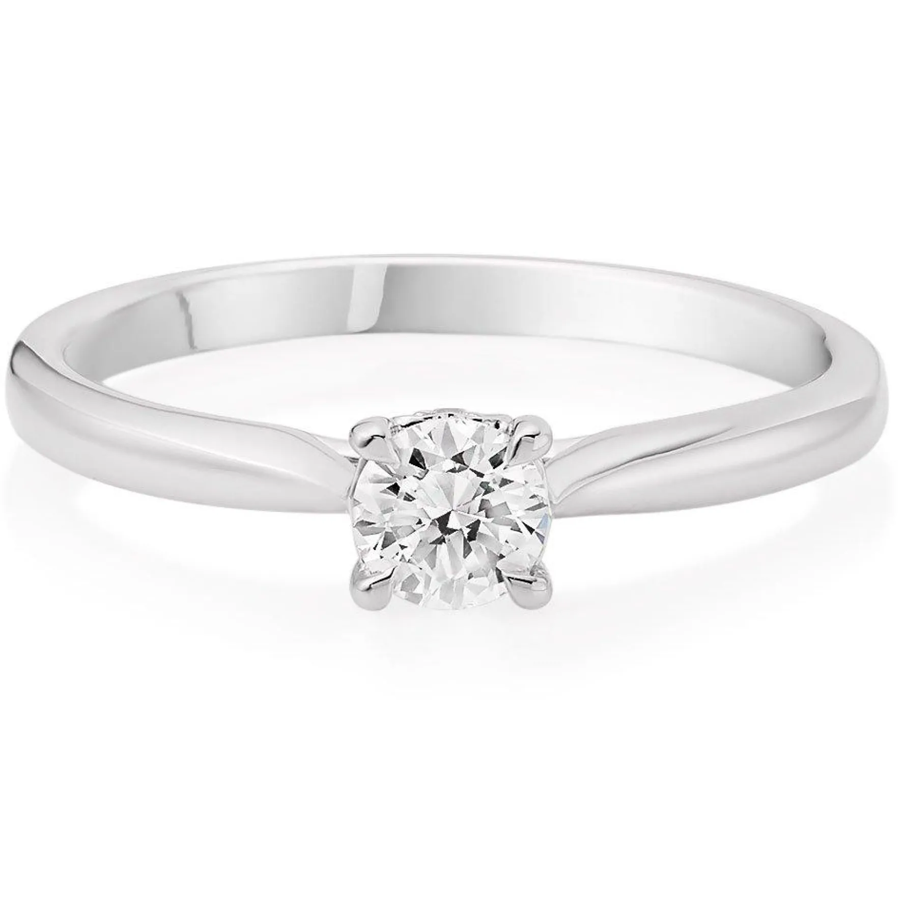 Beaverbrooks 18ct White Gold Diamond Solitaire Ring