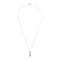 Beaverbrooks 18ct White Gold Diamond Sapphire Pendant