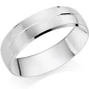 Beaverbrooks 9ct White Gold 6mm Men's Wedding Ring