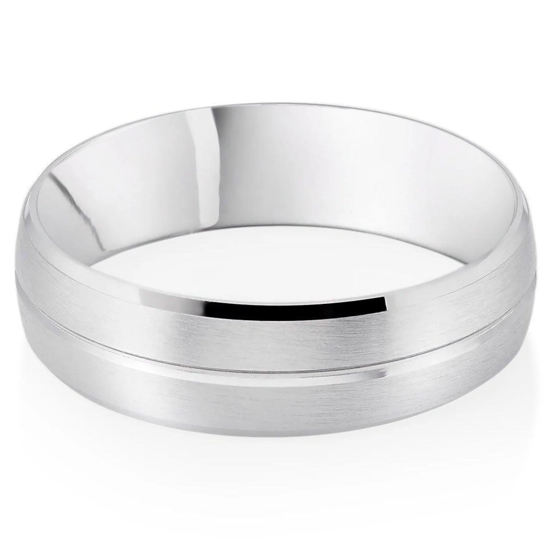 Beaverbrooks 9ct White Gold 6mm Men's Wedding Ring