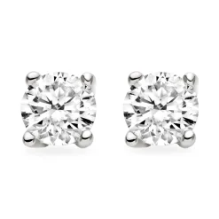 Beaverbrooks 18ct White Gold Diamond Stud Earrings