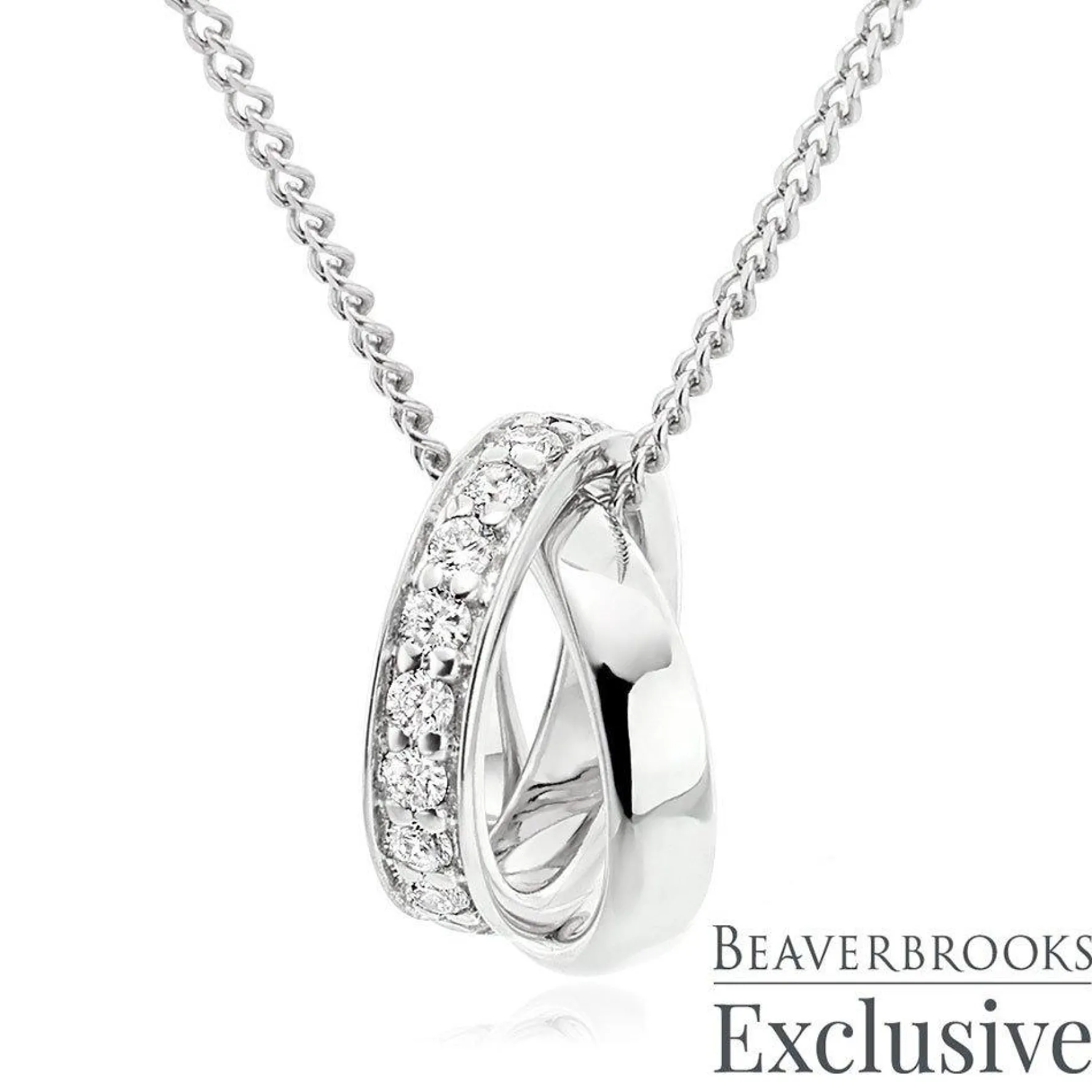 Beaverbrooks 9ct White Gold Diamond Pendant