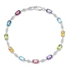 Beaverbrooks 9ct White Gold Diamond Gemstone Tennis Bracelet