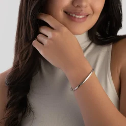 Beaverbrooks 9ct White Gold Diamond Set Bangle