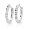 Beaverbrooks 9ct White Gold Diamond Huggie Hoop Earrings