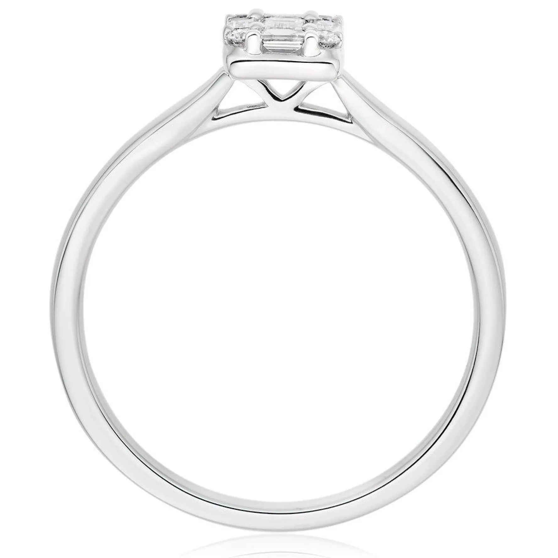 Beaverbrooks 18ct White Gold Diamond Cluster Ring