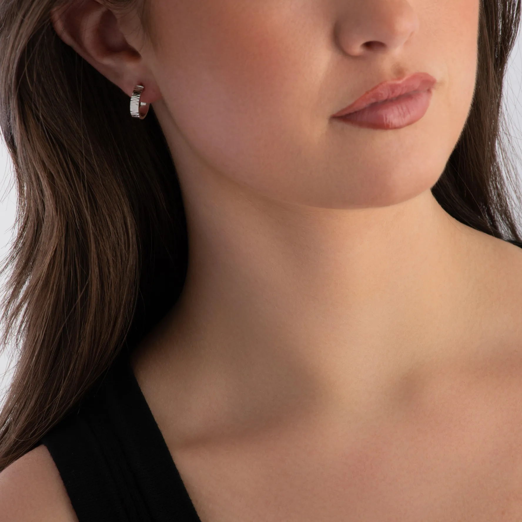 Beaverbrooks 9ct White Gold Hoop Earrings