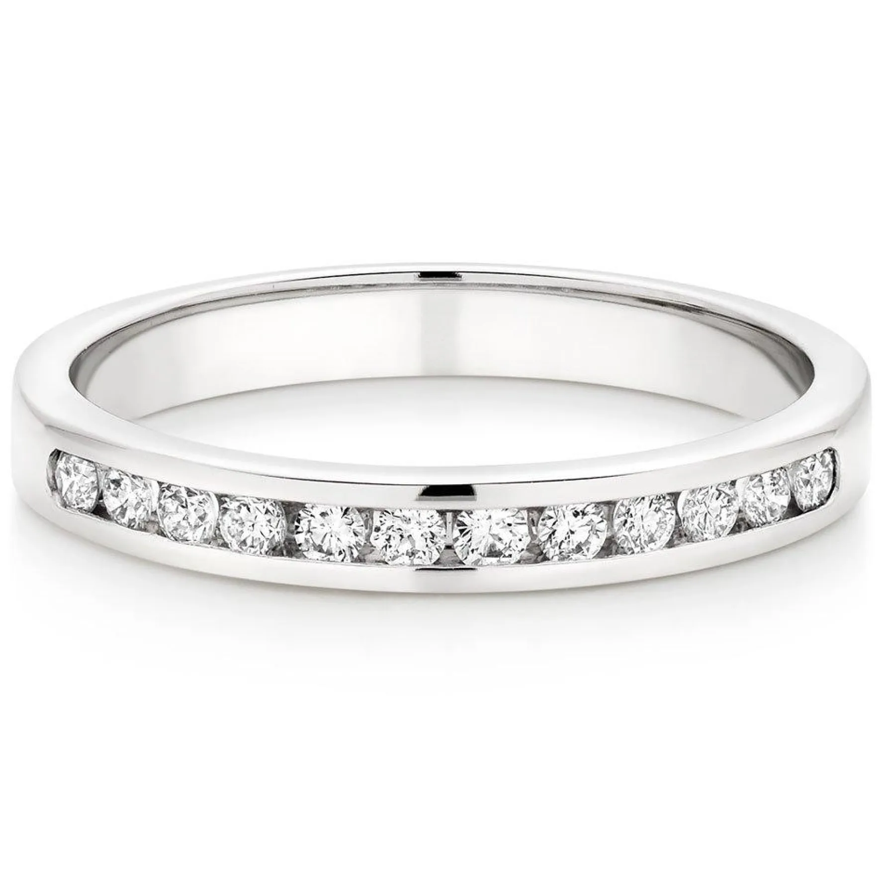 Beaverbrooks 18ct White Gold Diamond 2.75mm Wedding Ring