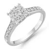 Beaverbrooks 9ct White Gold Diamond Cluster Engagement Ring