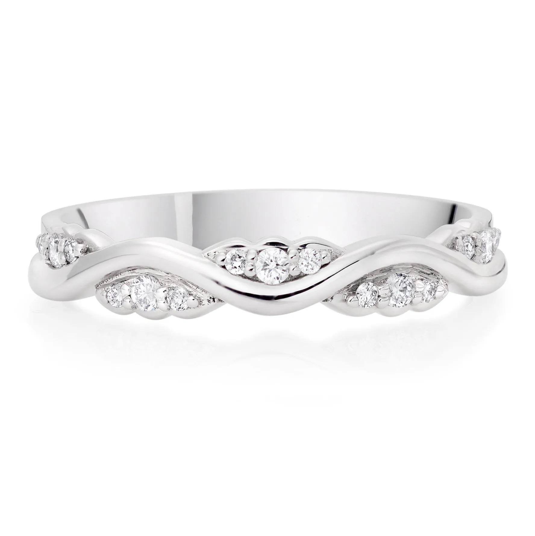 Beaverbrooks 9ct White Gold Diamond Wedding Ring