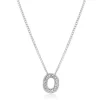 Beaverbrooks 9ct White Gold Diamond Initial O Pendant