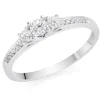 Beaverbrooks 9ct White Gold Diamond Three Stone Ring
