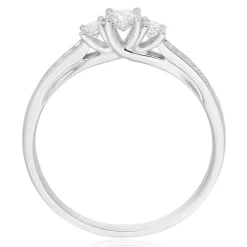 Beaverbrooks 9ct White Gold Diamond Three Stone Ring
