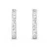 Beaverbrooks 9ct White Gold Cubic Zirconia Hoop Earrings
