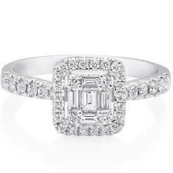 Beaverbrooks 18ct White Gold Diamond Cluster Ring