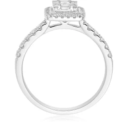 Beaverbrooks 18ct White Gold Diamond Cluster Ring