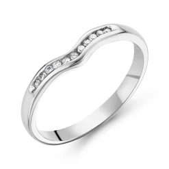 Beaverbrooks 9ct White Gold Diamond 2mm Wedding Ring