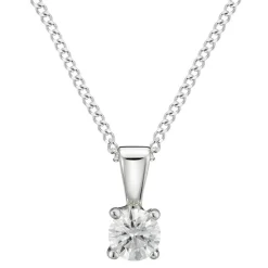 Beaverbrooks 18ct White Gold Diamond Pendant