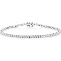 Beaverbrooks 18ct White Gold Diamond Tennis Bracelet