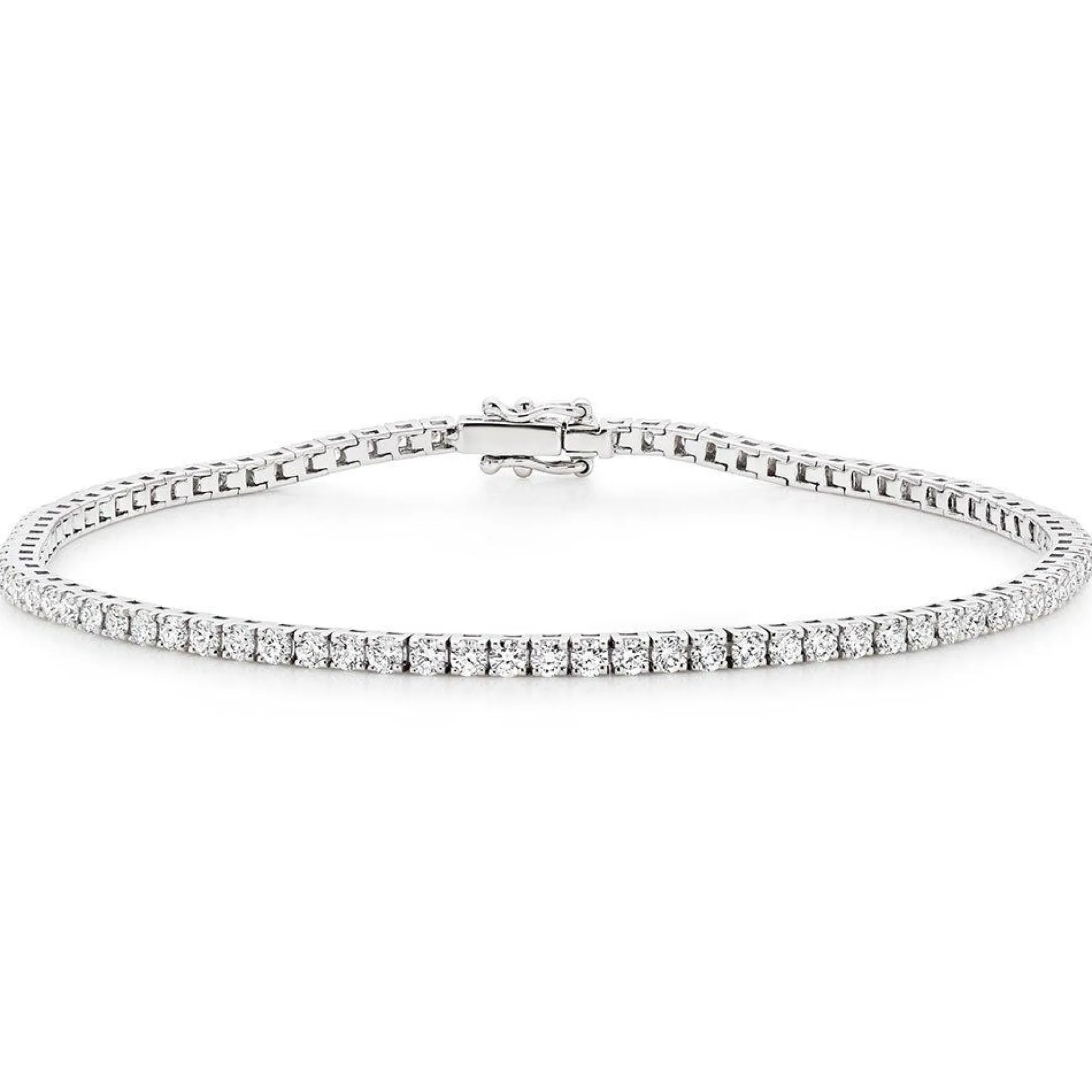 Beaverbrooks 18ct White Gold Diamond Tennis Bracelet