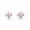 Beaverbrooks 9ct White Gold Mother of Pearl Clover Earrings