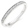 Beaverbrooks 9ct White Gold Diamond 2mm Half Eternity Ring