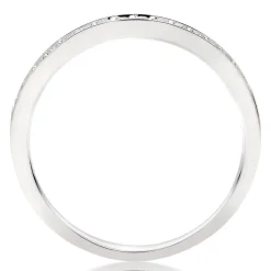 Beaverbrooks 9ct White Gold Diamond 2mm Half Eternity Ring