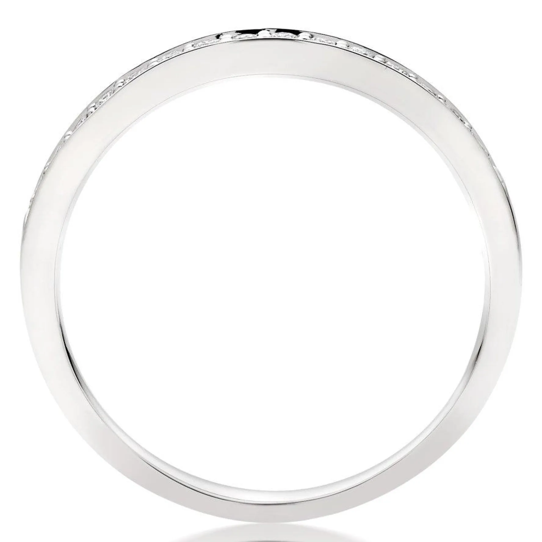 Beaverbrooks 9ct White Gold Diamond 2mm Half Eternity Ring