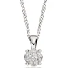 Beaverbrooks 9ct White Gold Diamond Pendant