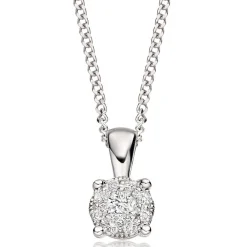 Beaverbrooks 9ct White Gold Diamond Pendant