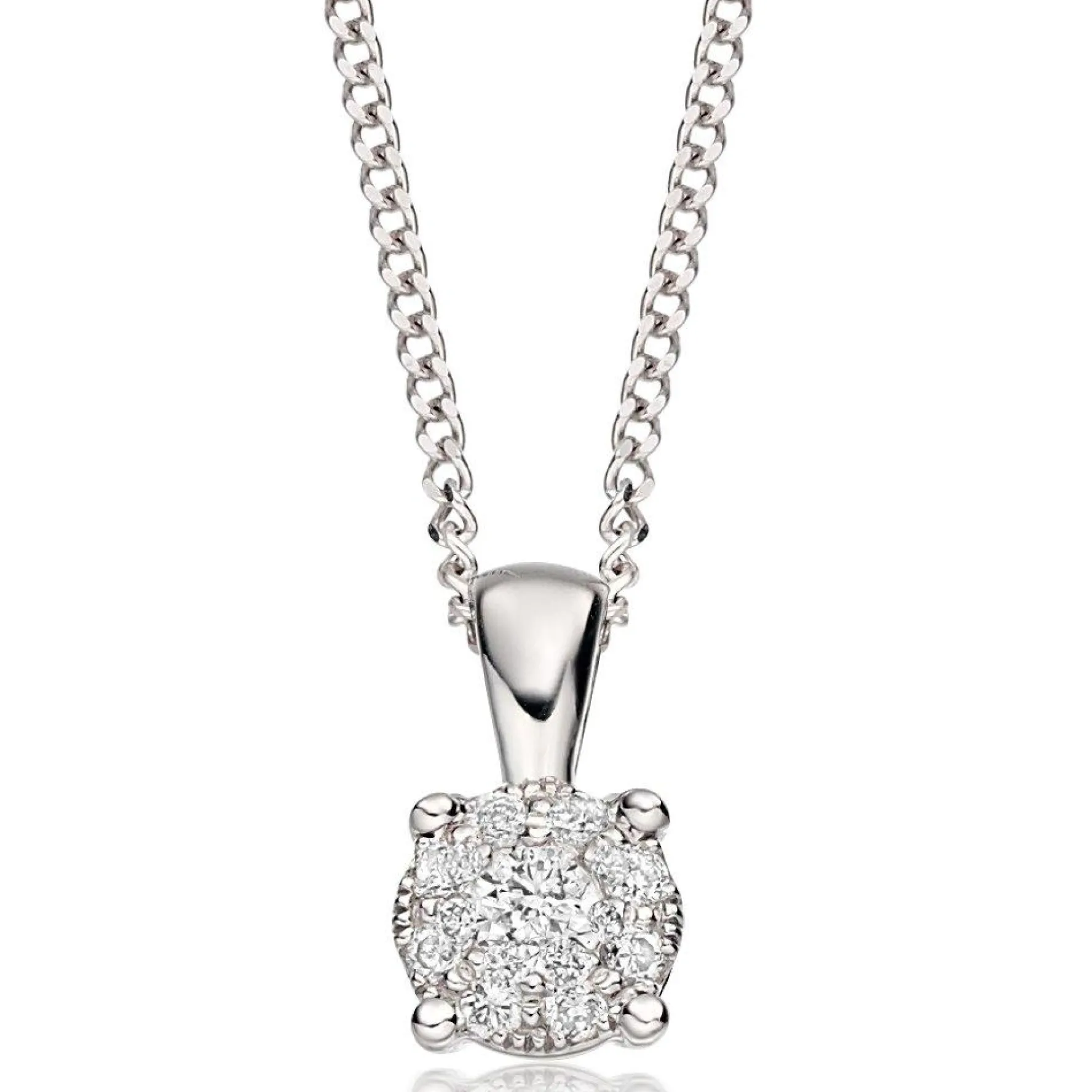 Beaverbrooks 9ct White Gold Diamond Pendant