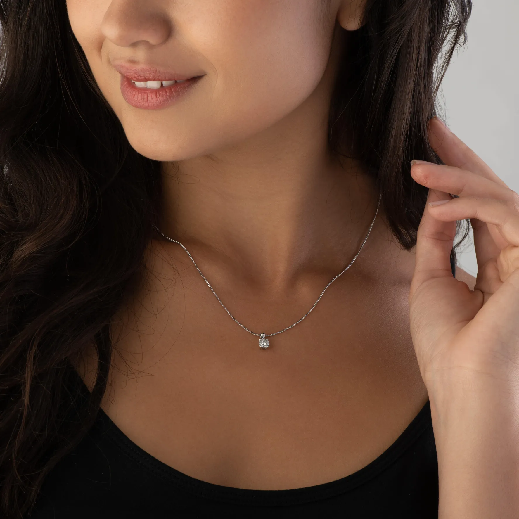 Beaverbrooks 9ct White Gold Diamond Pendant