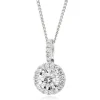 Beaverbrooks 18ct White Gold Diamond Cluster Pendant