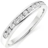 Beaverbrooks 18ct White Gold Diamond 3mm Half Eternity Ring